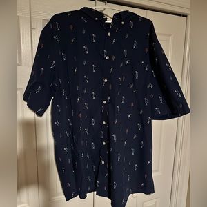 Croft & Barrow Short Sleeve Button Up - Drink Themed